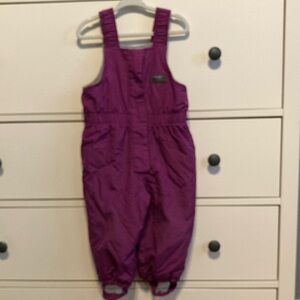 L.L. Bean Purple Snow Bib Overalls 18 months